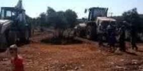 صور: الاحتلال يجرف أراض واسعة في جنين