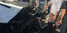 وفاة 5 فلسطينيين بحادث سير مروع غرب جنين 