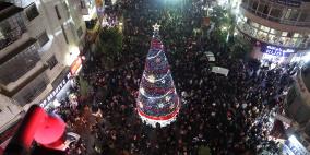 حفل انارة شجرة الميلاد المجيد في رام الله