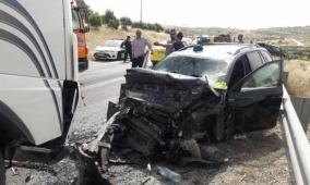 وفاة شاب في حادث سير ذاتي جنوب نابلس أثناء قيادته مركبة غير قانونية