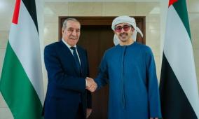 الشيخ يلتقي وزير خارجية الإمارات