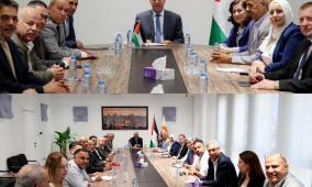 الشيخ يستعرض تحديات القضية الفلسطينية مع ممثلين عن المجتمع المدني