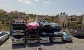 الشرطة تتلف 85 مركبة غير قانونية في بيت لحم