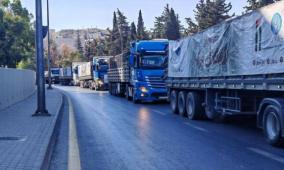 الأردن: قوافل المساعدات الإغاثية لقطاع غزة تعرضت لاعتداء من المستوطنين