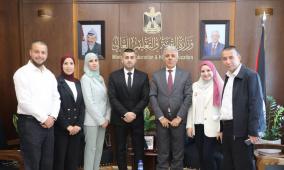 برهم يستقبل وفداً من مؤسسة الشبكة الفلسطينية لتطوير الإعلام لبحث مرتكزات التعاون المشترك