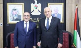 وزير الداخلية يستقبل السفير الإسباني لدى دولة فلسطين