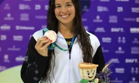 السباحة الفلسطينية فاليري ترزي تحرز برونزية دورة ألعاب التضامن الإسلامي