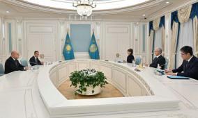 الهباش يلتقي رئيس جمهورية كازاخستان ويُسلّمه رسالة خطية من الرئيس محمود عباس