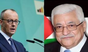 الرئيس عباس يتلقى اتصالا هاتفيا من المستشار الألماني