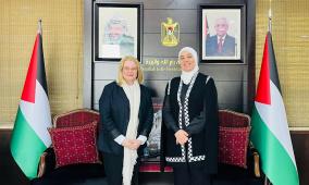 غنام تستقبل سفيرة فنلندا وتبحث معها آخر المستجدات 