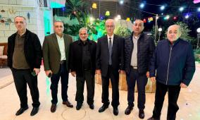 وجهاء من عائلتي أبو شنب والطيراوي يزورون الدكتور رامي الحمد الله ويثمنون جهوده في إنجاح الصلح