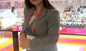 أول حكم فلسطيني: ندى الأطرش تحصل على الشارة الدولية بالجمباز