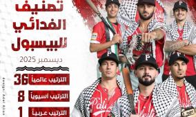 فدائي البيسبول.. الأول عربياً والثامن آسيوياً في تصنيف الاتحاد الدولي