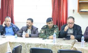 الأمن الوطني في قلقيلية يعقد لقاءً مع حركة فتح وبلدية كفر ثلث