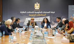 غرفة العمليات الحكومية تستعرض خطة التعافي وإعادة الإعمار لمخيمات اللاجئين في قطاع غزة