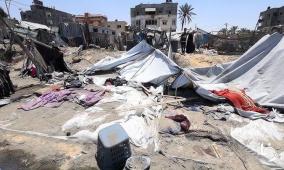 4 إصابات في قصف الاحتلال خيمة تؤوي نازحين بمواصي خان يونس