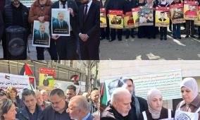 وقفات في الضفة أمام مقار الصليب الأحمر للمطالبة بالضغط لاستئناف الصليب زيارة الأسرى المتوقفة منذ الإبادة