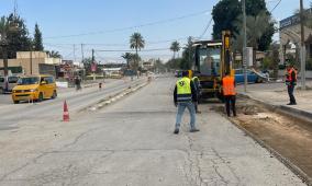 الأشغال العامة تبدأ تنفيذ مشروع إعادة تأهيل شارع عمّان في أريحا والأغوار