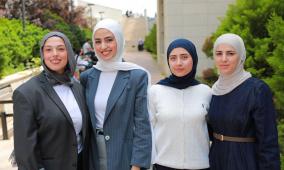 طالبات العربية الأمريكية أولًا في 4 GREEN SPACES عن “Harmony Land” بطوباس