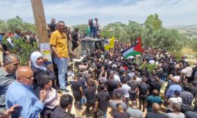 غنام في تشييع الشهيد قطوسة: العامل الفلسطيني يدفع حياته ثمناً للقمة العيش