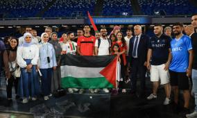 فيديو: مارادونا جونيور يهتف لفلسطين في مباراة ودية