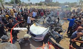 شهيد وجرحى في استهداف مركبة في دير البلح وسط قطاع غزة