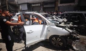 شهيد وجرحى في غارة إسرائيلية استهدفت مركبة في خانيونس