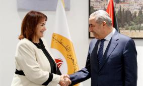 الشيخ يستعرض مع وفد أوروبي تطورات الأوضاع الفلسطينية وجهود إحياء المسار السياسي