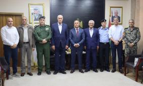 محافظ جنين يستقبل مساعد القائد الأعلى لقوى الأمن الفريق الحاج إسماعيل جبر