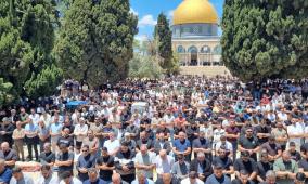 50 ألفا يؤدون صلاة الجمعة في المسجد الأقصى