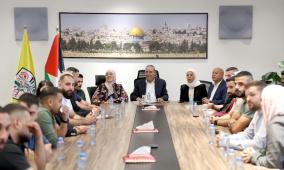 الشيخ يلتقي وفد سكرتاريا الشبيبة الفتحاوية ومجالس الطلبة ومنسقي الجامعات