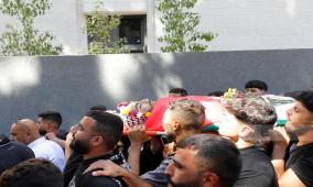 تشييع جثمان الشهيد الفتى فادي النعسان في المغير