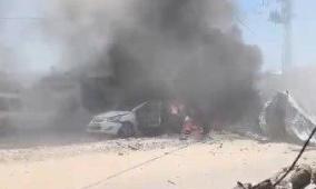 14 مصابا بينهم أطفال ونساء في غارة على مركبة بمدينة غزة