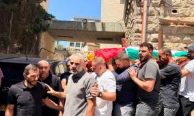 صور | سنجل تشيع الشهيد الطفل سليم فقهاء