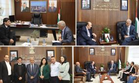 الوزير برهم يبحث مع جامعة بيت لحم وكلية الروضة سبل تجويد مخرجات التعليم
