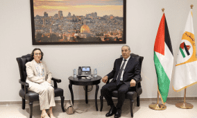 الشيخ يبحث مع القنصل البلجيكي التطورات السياسية والأوضاع في الضفة وغزة
