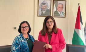 شاهين تتسلم أوراق اعتماد ممثلة جمهورية التشيك الجديدة لدى دولة فلسطين