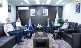 اللواء إياد بركات يستقبل الرئيس التنفيذي للهيئة العامة للمدن الصناعية والمناطق الصناعية الحرة