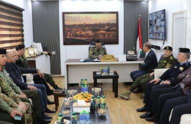 قائد قوات الامن الوطني اللواء العبد ابراهيم خليل يزور قيادة منطقة سلفيت