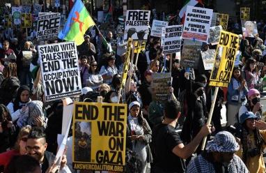 تظاهرات في مدن أميركية تضامنا مع الشعب الفلسطيني