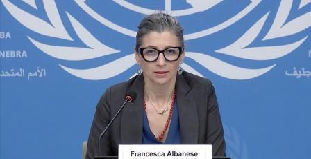 ألبانيز: الجميع مسؤول أمام القانون الدولي لصمته على المجازر الإسرائيلية بحق الفلسطينيين