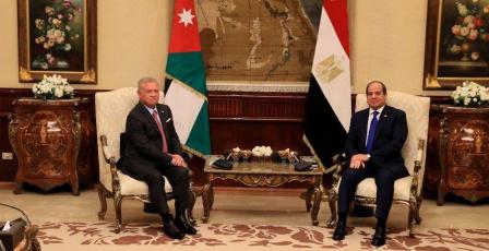 الرئيس المصري وملك الأردن يؤكدان ضرورة التنفيذ الكامل لاتفاق وقف الحرب في قطاع غزة