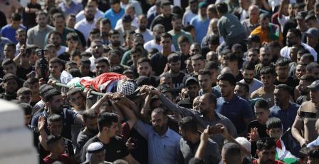 تشييع جثمان الشهيد الطفل يامن حامد في سلواد شرق رام الله