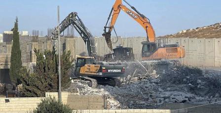 السلطات الإسرائيلية تهدم منزلا في دير الأسد بالجليل بأراضي الـ48
