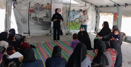 "أمان" و"تطوير الأسرة" يعززان الرقابة المجتمعية في مراكز النزوح بغزة