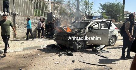 4 شهداء بقصف طائرات الاحتلال مركبة غربي مدينة غزة