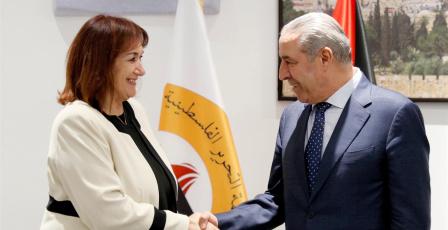 الشيخ يستعرض مع وفد أوروبي تطورات الأوضاع الفلسطينية وجهود إحياء المسار السياسي