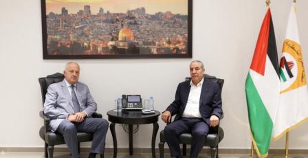 الشيخ يستعرض مع ممثل روسيا لدى فلسطين أبرز التطورات السياسية
