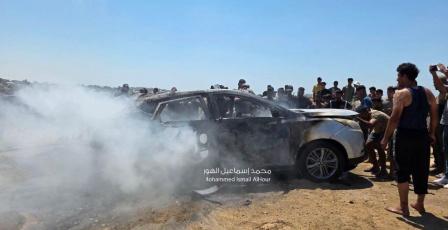 شهيدان وجرحى في غارة استهدفت مركبة بمنطقة الزهراء