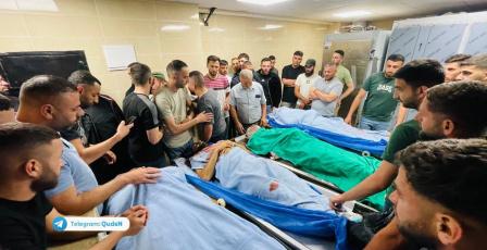 بالصور: تشييع جثامين شهداء بلدة تل وسط قيود مشددة من الاحتلال